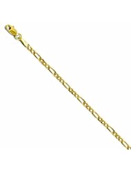Leslies 14k 2.75mm Flat Figaro 7 Bracelet