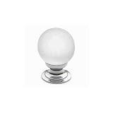 Baldwin 4320.260 Satin Swarovski Crystal Ball 1-Inch Diameter Cabinet Knob, Chrome