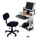Review Stacks and Stacks  / Compact Desk with Chair - Student Desk Package (Medium Cherry) (29.25