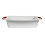 Ethos Hells Kitchen White Rectangular Roaster with Red Silicon Handles, 32 cm