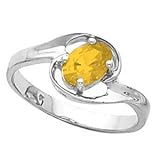 14K White Gold Citrine Ring