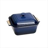 3-Quart Square Casserole with Lid in Cobalt