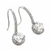 Sterling silver round cubic zirconia fish hook earrings