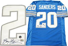 Barry Sanders Autographed / Signed Detroit Lions Jersey (Absolute Authentics)