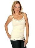 Women's Knit Camisole with Lace Trim