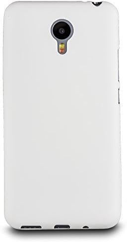 Meizu M2 Note Back Cover + Tempered Glass Screen Protector , Ultra Thin TPU Silicone Soft Gel Case Cover Skin for Meizu M2 Note Meilan Note2 (White)