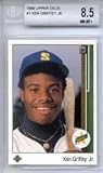 1989 Ken Griffey Jr. Upper Deck Baseball MLB Rookie Cards - Professionally Graded by Beckett a BGS 8.5 (Cincinnatti Reds and Seattle Mariners)