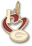 Georgia Bulldogs 14KT Gold I Heart G 1/2 Enameled Charm
