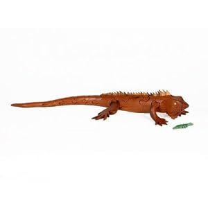 Wooden 3-D Puzzle - Iguana with Leaf Inside, Leopardwood by Class Menagerie Puzzles