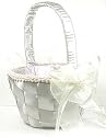 Wilton Silver Platinum Ribbon Flower Girl Basket