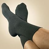 SmartKnit® Socks, X-STATIC, Crew Height, Black, Large, 2 pr/pk