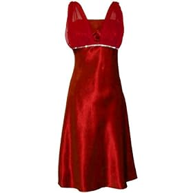 Satin Chiffon Prom Dress Holiday Formal Gown Bridesmaid Crystals Knee-Length