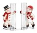 Third Party New : Burton and Burton 0767103 Set of 2 Snowman Vase with Clear Glass