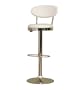 Baxton Studio Veronica Vinyl Swivel Bar Stool, White