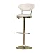 Baxton Studio Veronica Vinyl Swivel Bar Stool, White