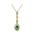 Dangle Style Emerald and Diamond Pendant in 10k