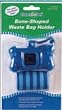 Blue Bone-Shaped Dog Waste Bag Holder w/20 Blue Striped Bags & Package of 3 Rolls of Blue Stripe Replacement Bags