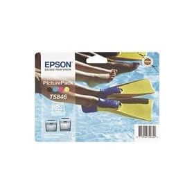 EPSON PicturePack T5846 Colour Ink cartridge + photo paper 10 x 15 -150 sheets for Epson Picture Mate PictureMate 240, PictureMate 280