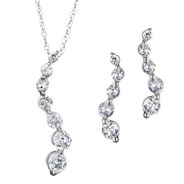 Childrens Toyshop  Jewelry : Created White Sapphire Journey Set