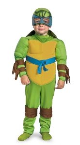  Disguise Costumes Teenage Mutant Ninja Turtles Leonardo Muscle Costume, Green/Brown/Blue, Small