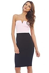 Strapless Cotton/Elastane/Polyester Bodycon Dress 
