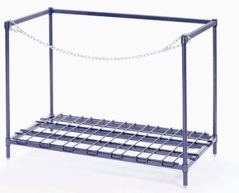 Nexel Industries ST2448Z 3 Side Frame Syrup Tank Rack, Poly-Z-Brite - 30 x 24 x 34 in.