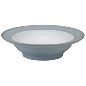 Denby Mist Wide Rimmed Soup Cereal Bowl by Denby