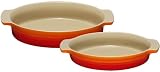 Le Creuset Stoneware Oval Dish Set, Volcanic, 24 cm and 27 cm