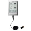 Retractable USB Cable for the Sony PRS-600 Reader Touch Edition with Power Hot Sync and Charge capabilities - uses Gomadic TipExchange Technology
