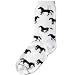 For Bare Feet Ladies' Horse Silhouette Socks White