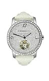 BCBGMaxazria Crystal Collection White Leather Silver Dial Women's watch #BG6208