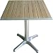 Garden / Patio Square Ash Table - 60cm - with Aluminium Rim & Pre-treated top 3kg base - stylish and durable furniture for your garden