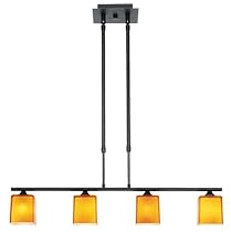 Hot Sale Access Lighting 64014-BS/OPL 4 Light Hermes Telescopic Island