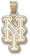 New York Mets "Ny" 5/8" Charm/Pendant -14K/10K, Stainless Steel or Gold Plated