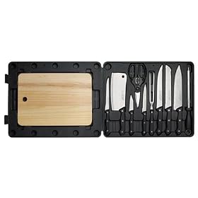12 Piece Cutlery Set with Wooden Cutting Board by Winning Gifts