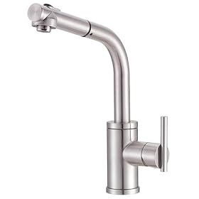 Danze D404558SS Parma Single-Handle Kitchen Faucet with Pull Out Spout, Stainless Steel