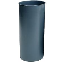 Rubbermaid Commercial LLDPE Rigid Waste Can Liner with Rim for Smoking Management Container, 30.13" Height x 14.5" Diameter, Gray