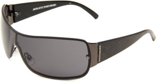 Skechers Men’s 5004 Oversized Sunglasses,Gunmetal