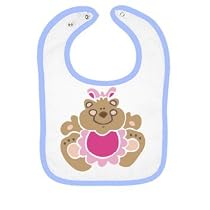 Baby Girl Teddy Bear Infants Bib