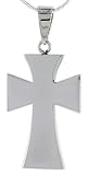1 3/16 in. (29 mm) Surgical Steel Elongated Maltese Cross Pendant