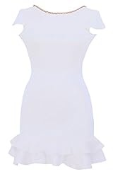 Girls Polyester/Spandex Short Sleeves Open-Back Peplum  Above the Knee  Dress With Rhinestones