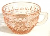 40's 50's 60's Glassware Holiday Buttons and Bows Pink Cup Jeannette Glass Company