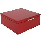 Leatherette Jewelry Case - Mini Square in Red by Milano by Organize.com