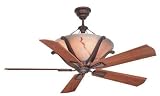 Ellington Ceiling Fans Corsica Model COR52ABZ5LKRCR2 in Aged Bronze. Indoor fan.