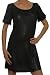 Clearance: Splendid Foil Jersey Puff Short Sleeve Dress in Black