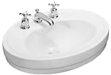 Porcher 13030-01.001 Archive Single Hole Above Counter Lavatory Sink, White