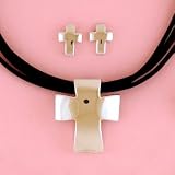Cross Pendant Necklace Set