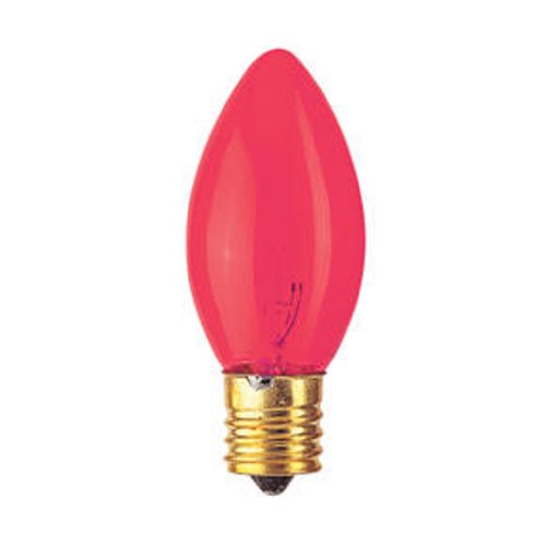 Bulbrite 7C9TR 7W C9 Transparent Red