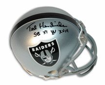 Ted Hendricks Oakland Raiders Autographed Mini Helmet Inscribed 