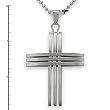 Stainless Steel Cross Pendant on 22" Bead Chain